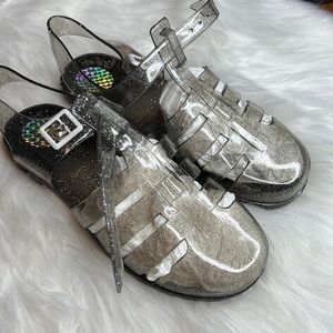 Women's Glitter Jelly Sandals